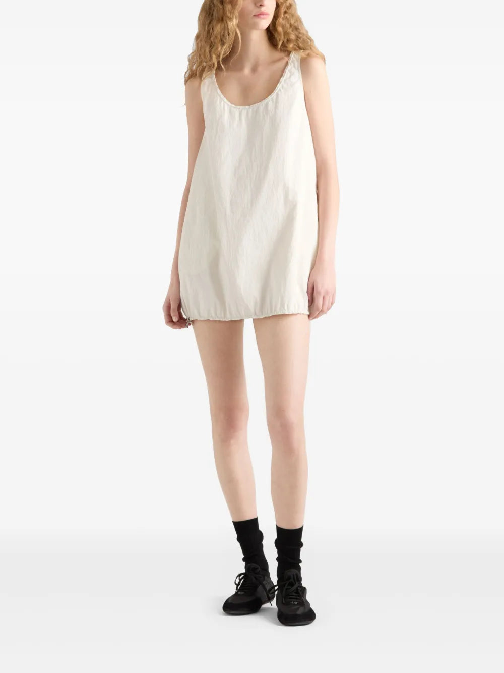 Pongé Sleeveless Mini Dress