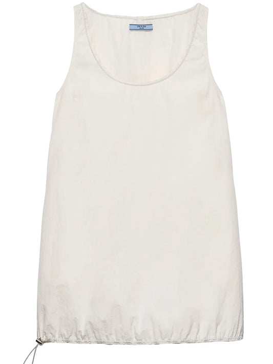 Pongé Sleeveless Mini Dress