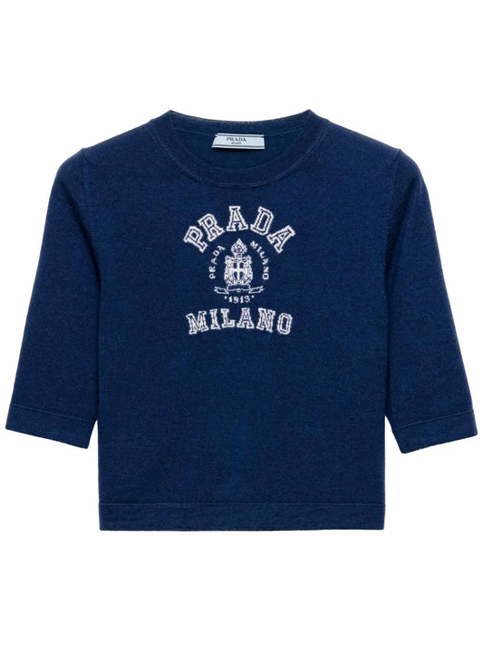 Logo-Intarsia Cashmere Jumper