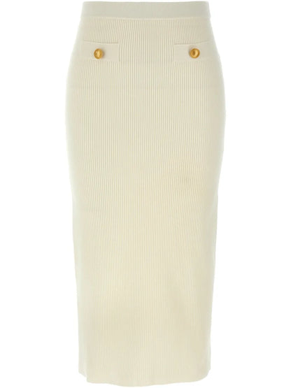 High Waisted Midi Skirt