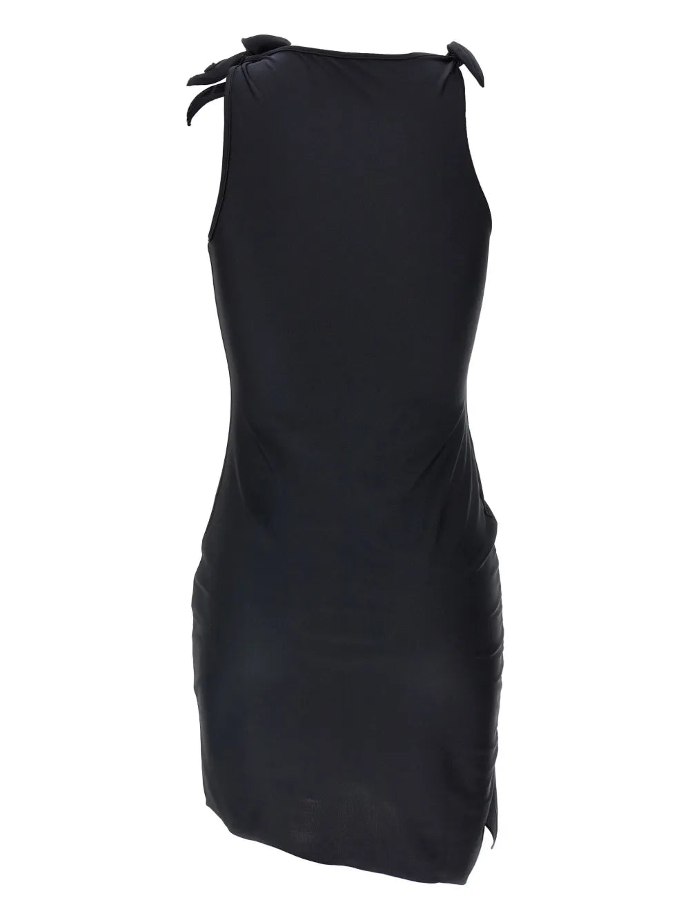 Asymmetric Flower Mini Dress