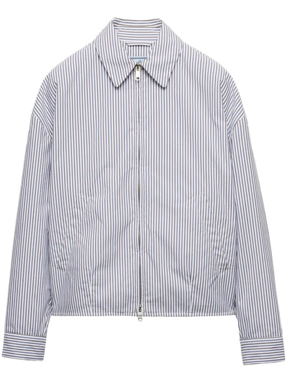 Striped Poplin Blouson Jacket