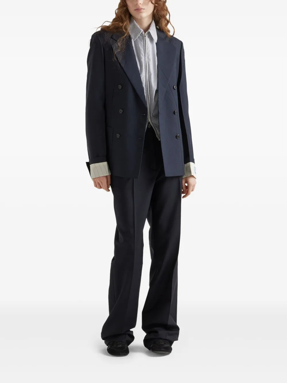 Striped Poplin Blouson Jacket