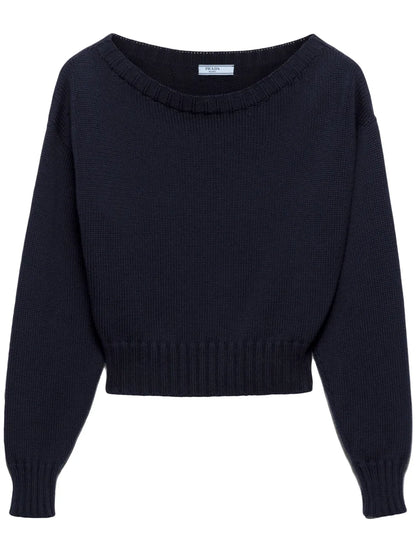 Cotton Boat-Neck Sweater