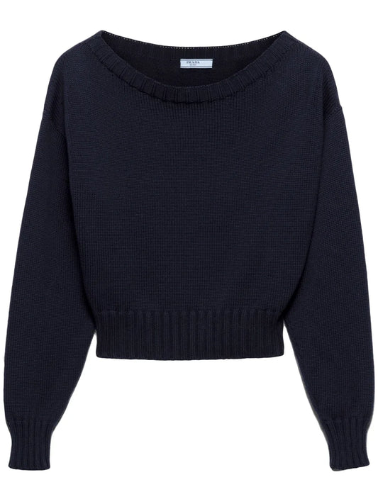 Cotton Boat-Neck Sweater