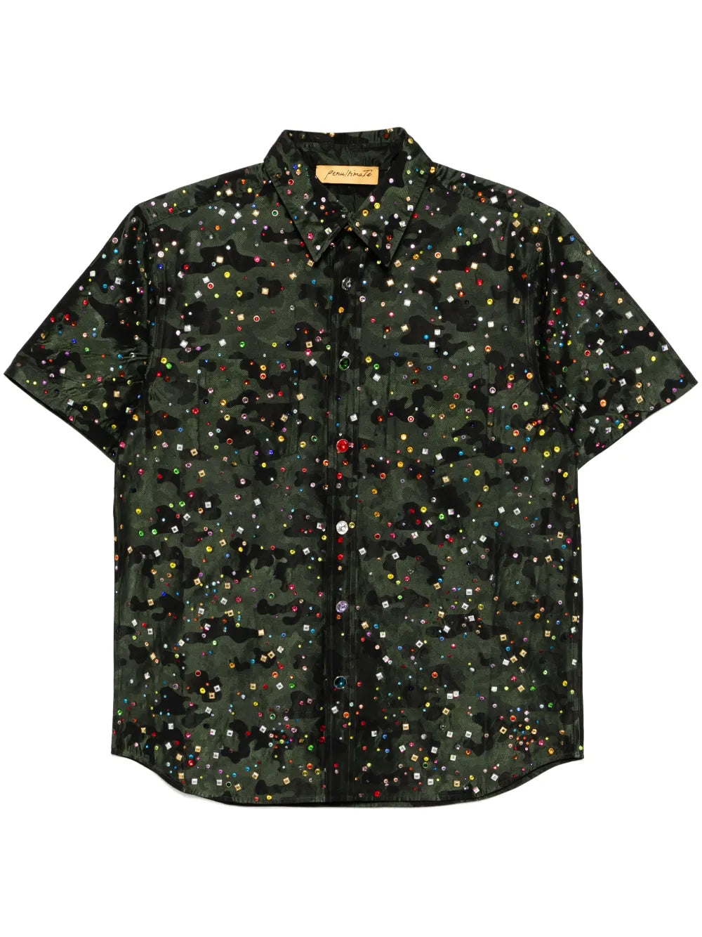 Rhinestone Rain Military Shirt