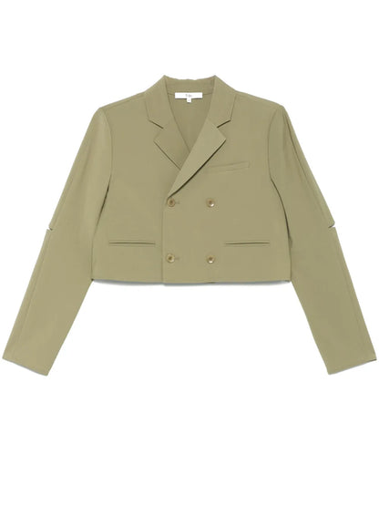 Double-Breasted Cropped Blazer
