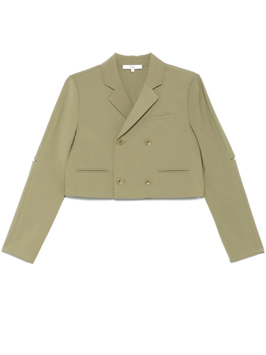 Double-Breasted Cropped Blazer