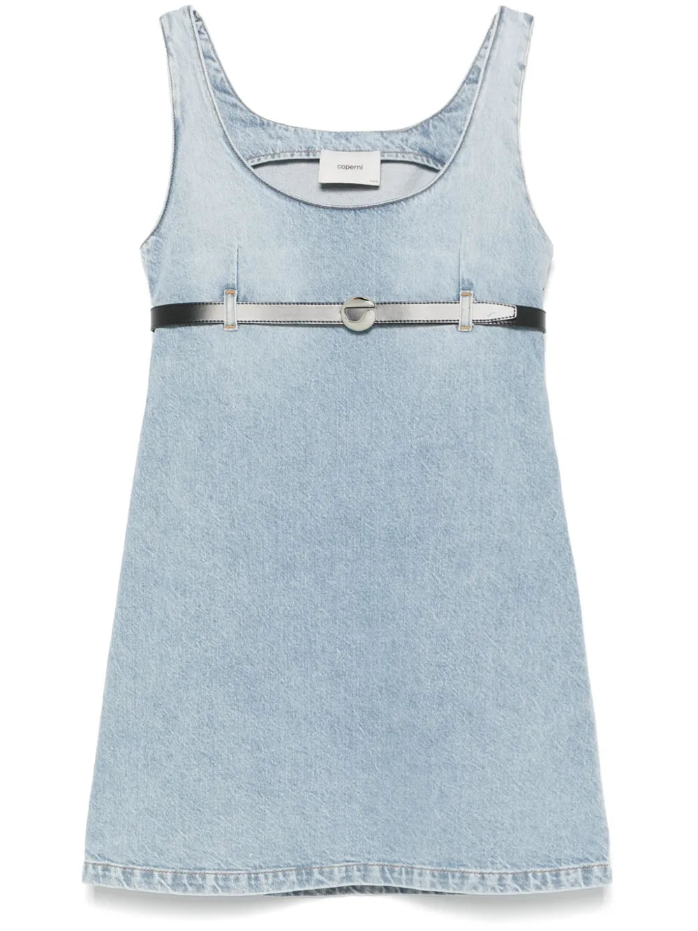 Belted Denim Mini Dress