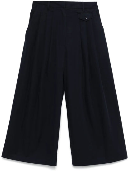 Twill Pleated Trousers