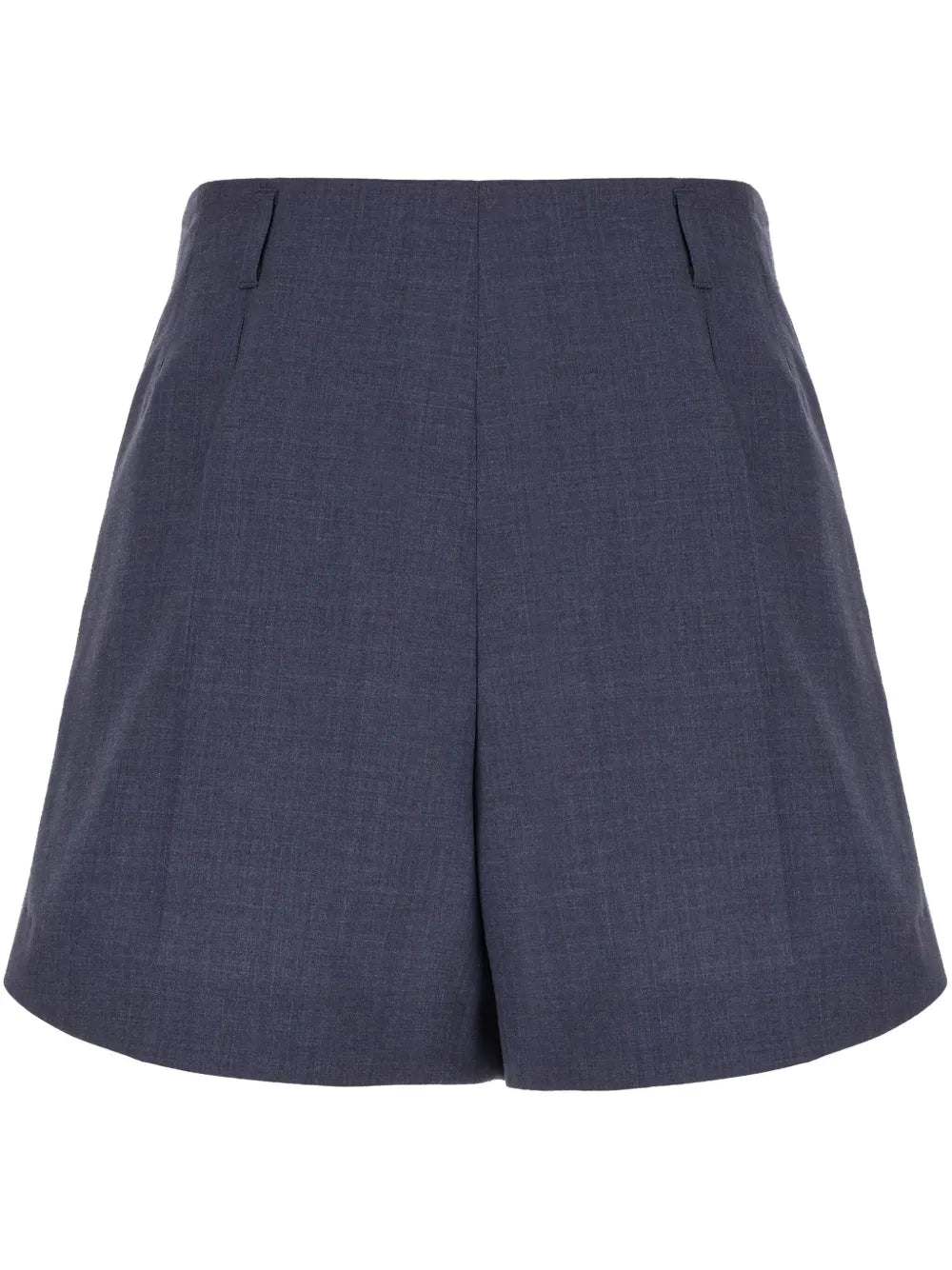 High-Waisted Wool Shorts