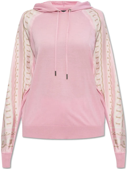Chain-Print Wool Hoodie