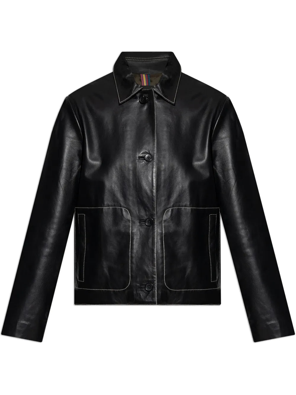 Contrasting-Seam Jacket