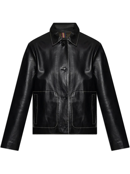 Contrasting-Seam Jacket