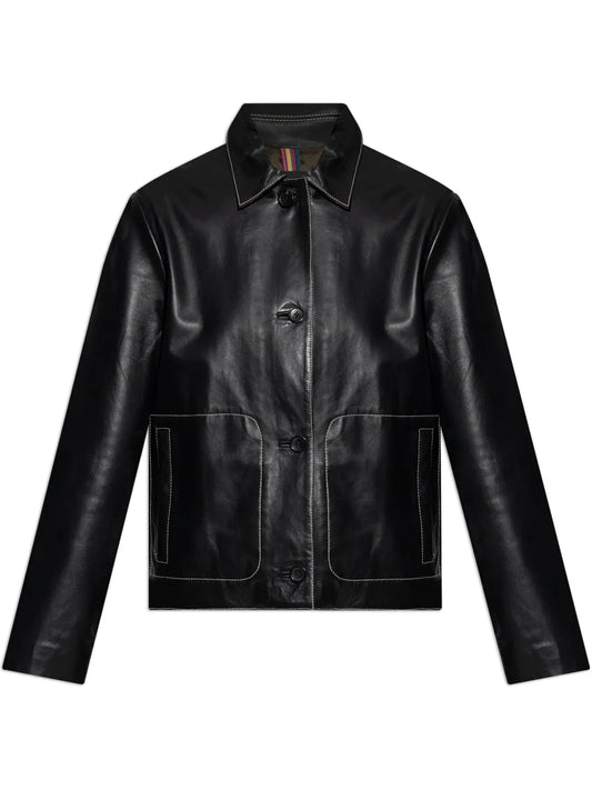 Contrasting-Seam Jacket