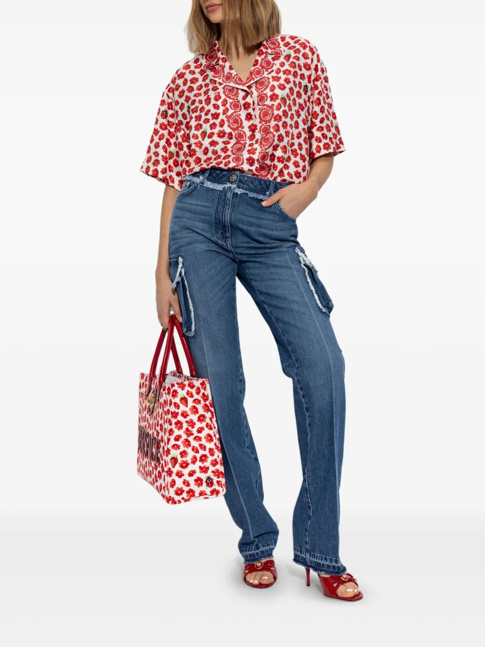 Strawberry Garden Silk Shirt