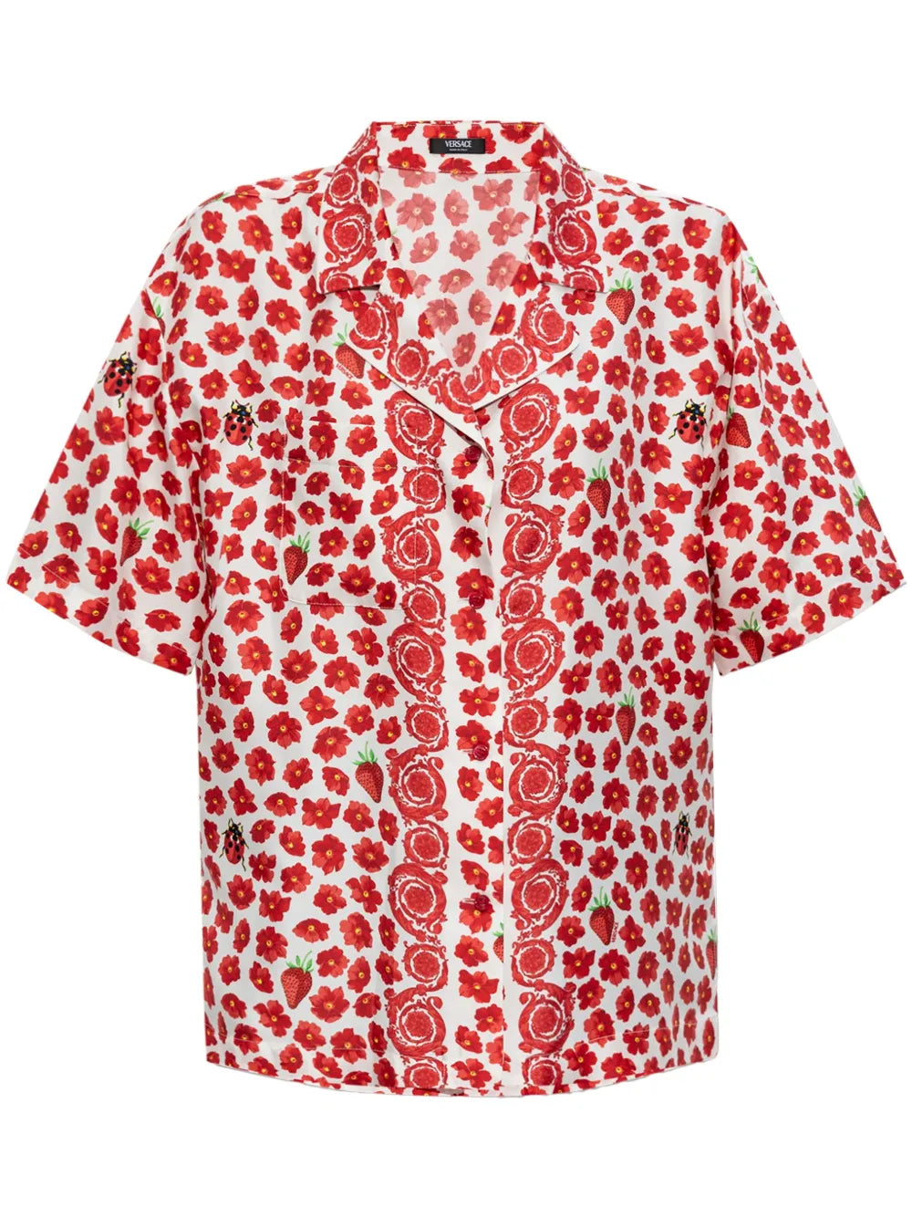 Strawberry Garden Silk Shirt