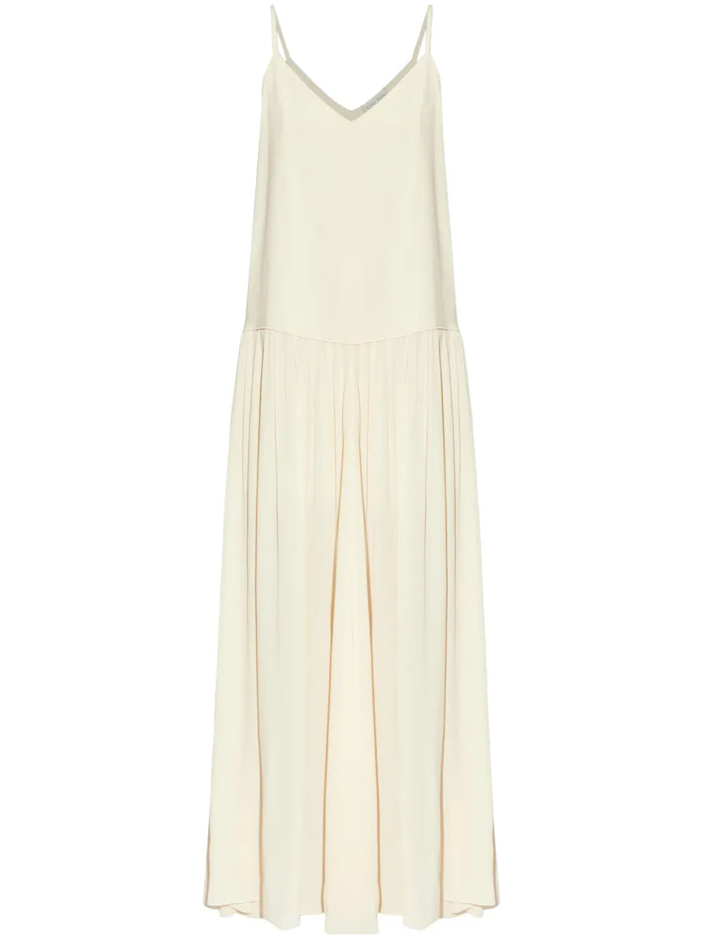 Pleat-Detail Maxi Dress