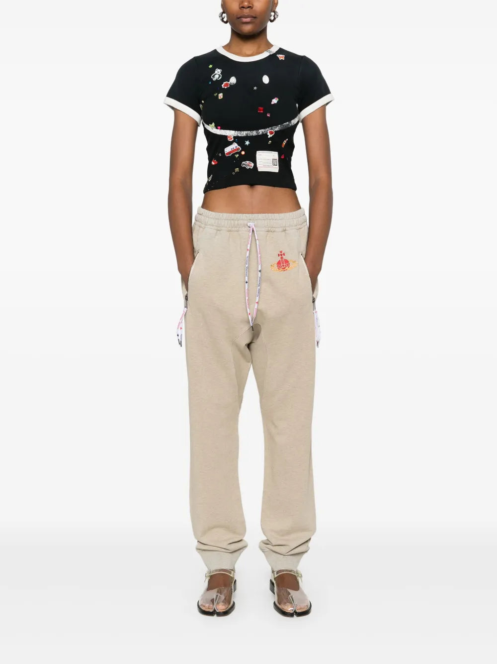 Smiley-Face Print T-Shirt