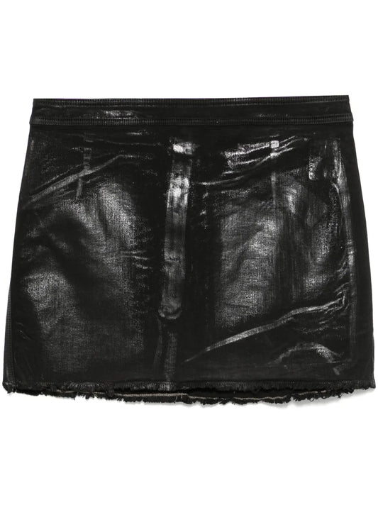 Coated Mini Skirt