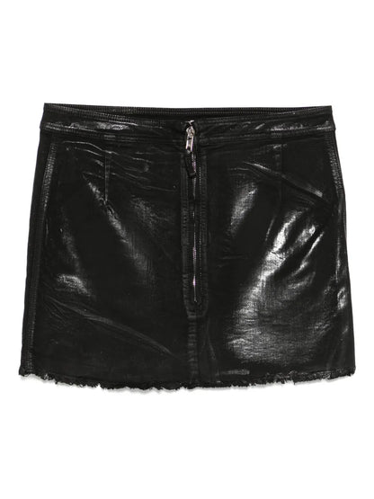 Coated Mini Skirt