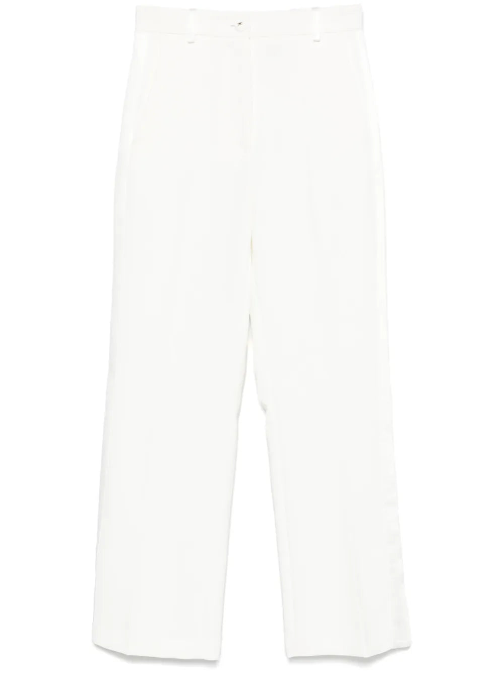 Satin-Bands Crepe Trousers