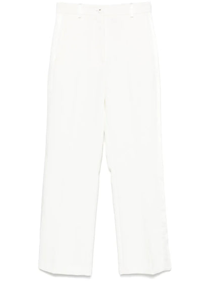 Satin-Bands Crepe Trousers
