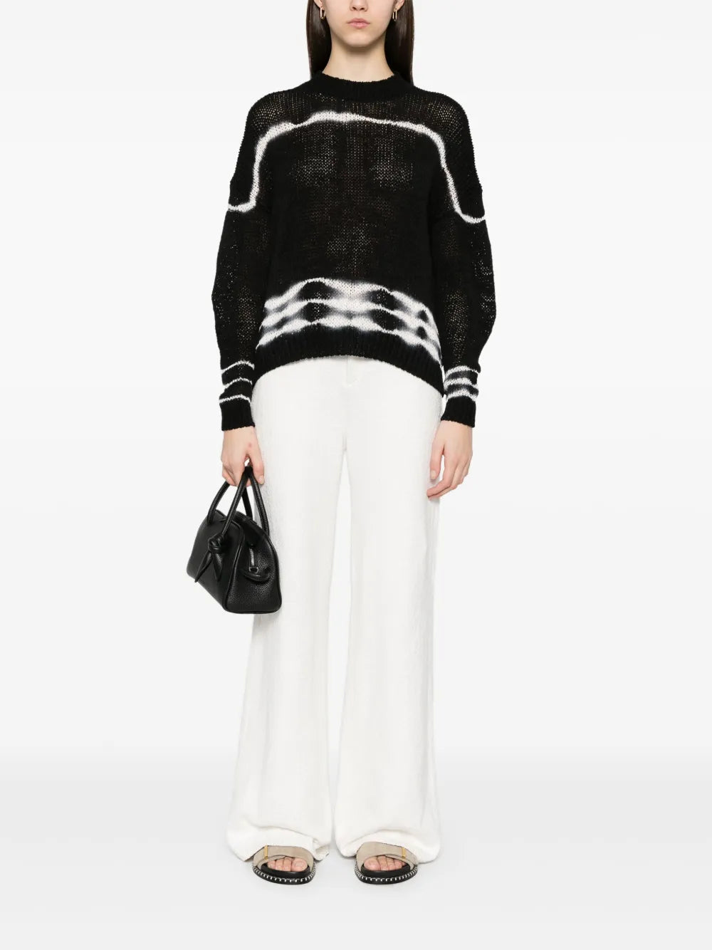 Bleached-Effect Sweater