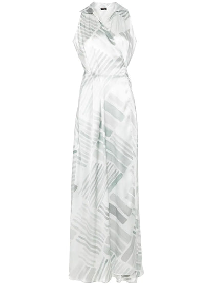 Abstract-Print Maxi Dress