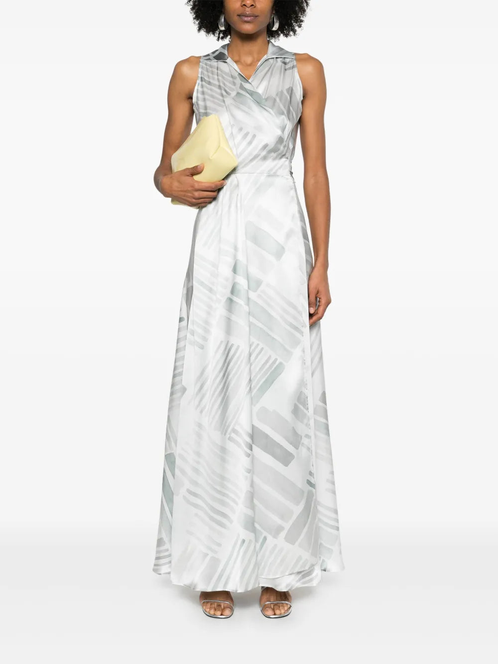 Abstract-Print Maxi Dress