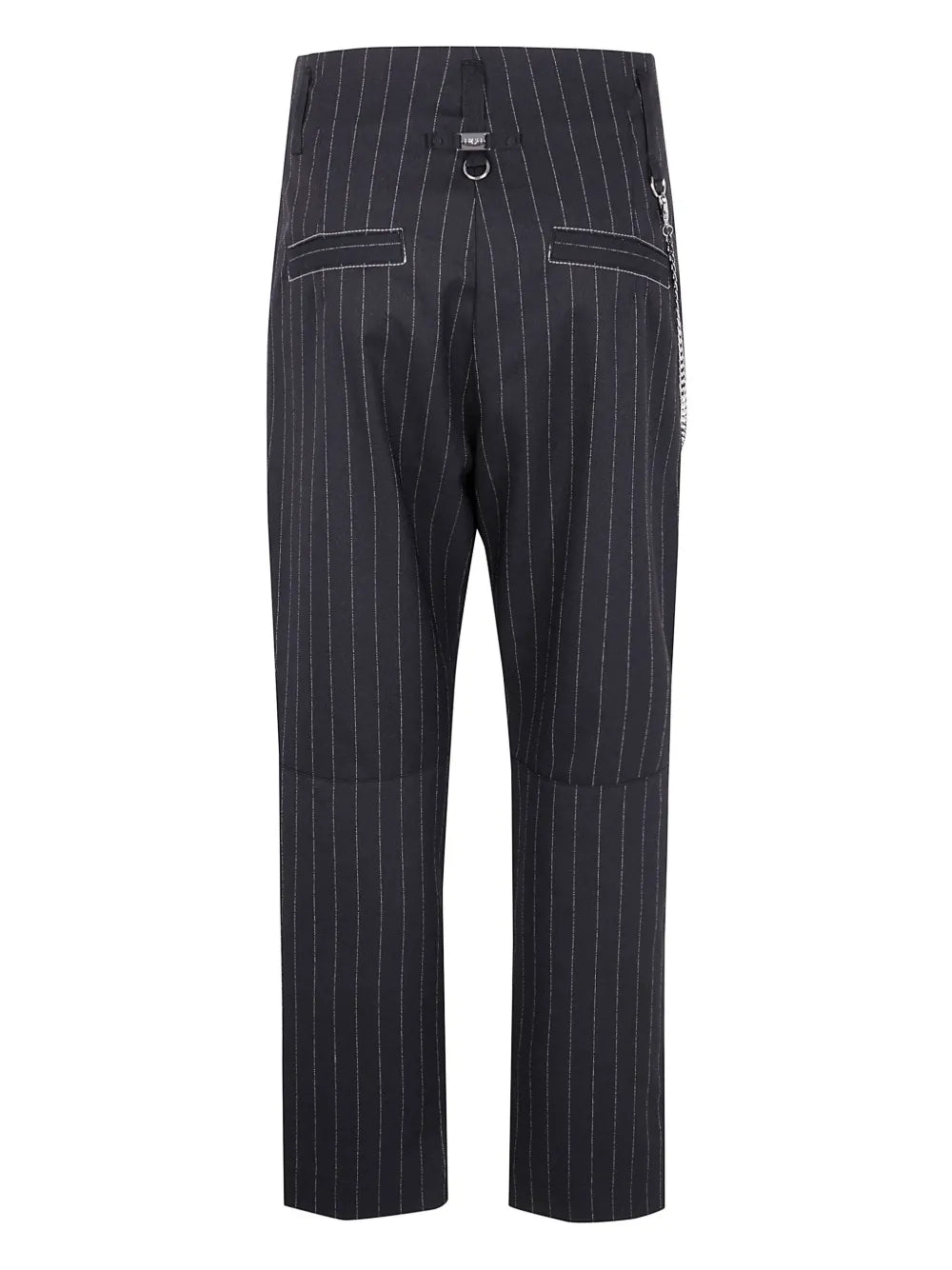 Striped Straight-Leg Trousers