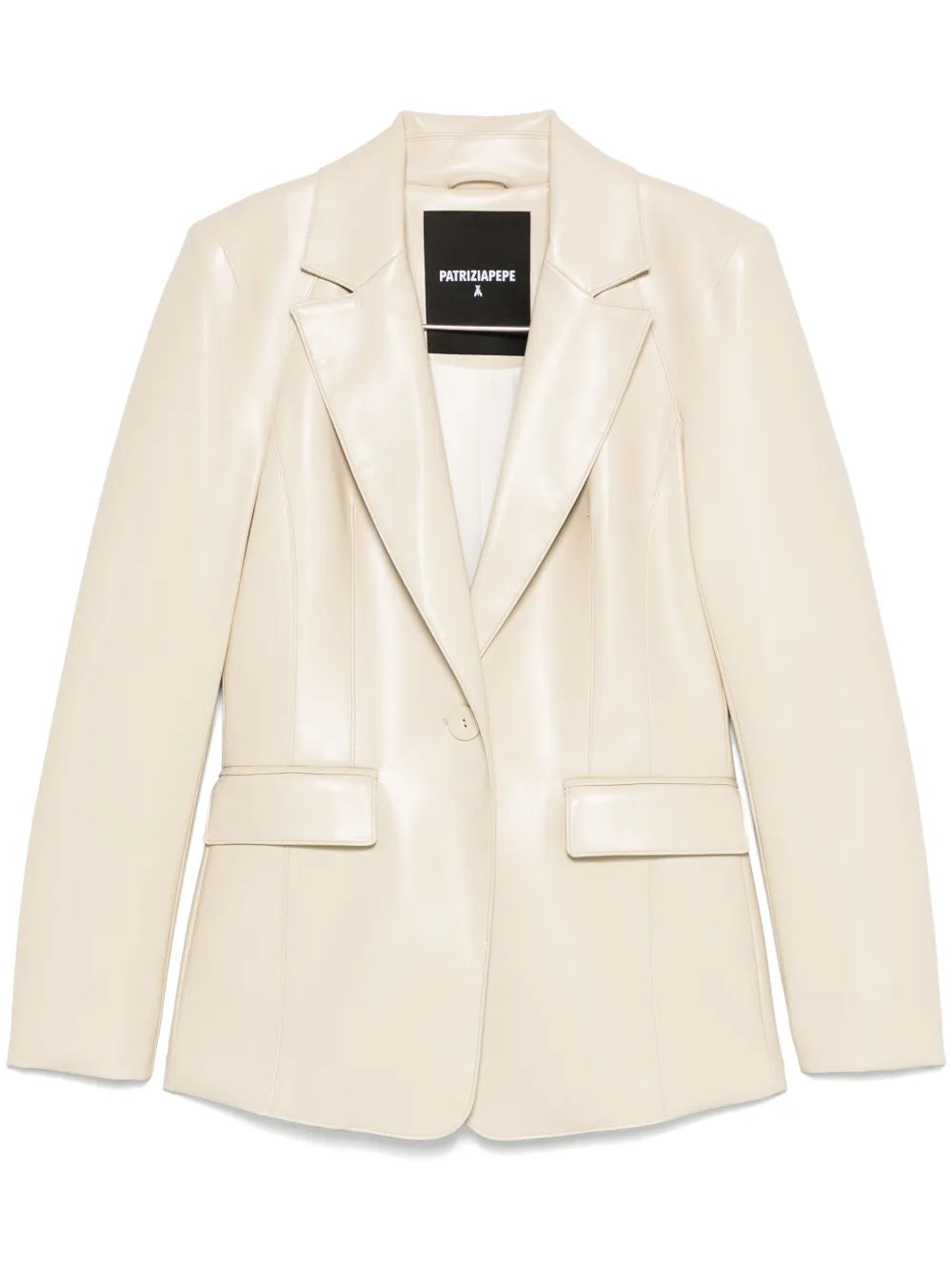 Faux-Leather Blazer