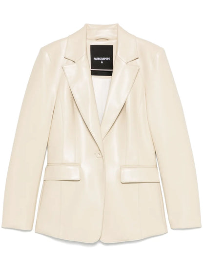 Faux-Leather Blazer