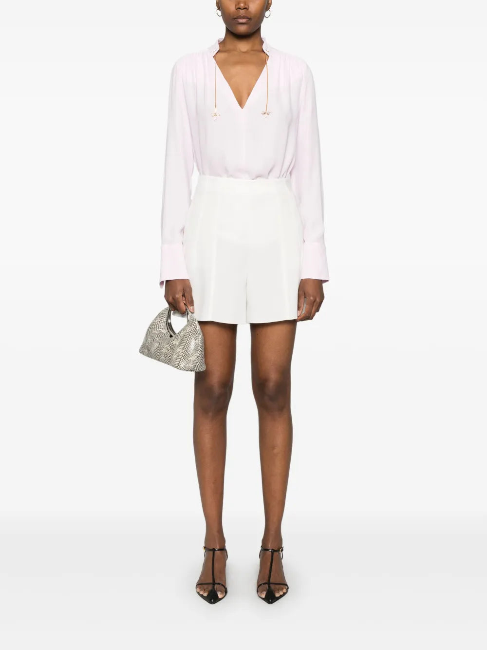 Logo-Charm Georgette Blouse
