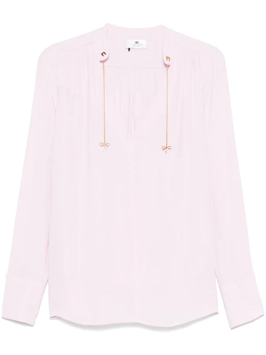 Logo-Charm Georgette Blouse