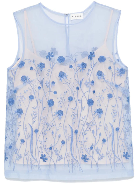 Floral-Embroidery Top