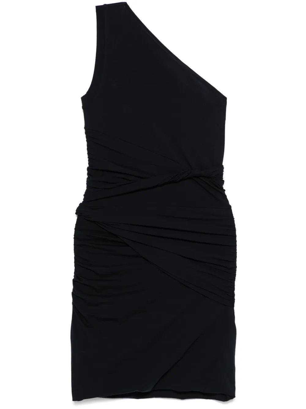 Draped One-Shoulder Mini Dress