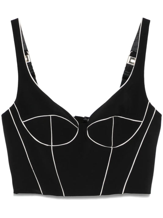 Contrasting Corset Top