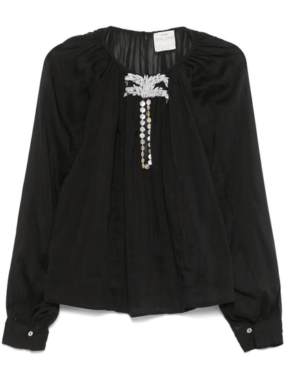 Bead-Embellished Blouse