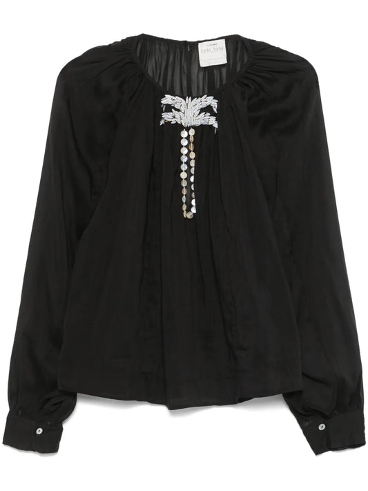 Bead-Embellished Blouse