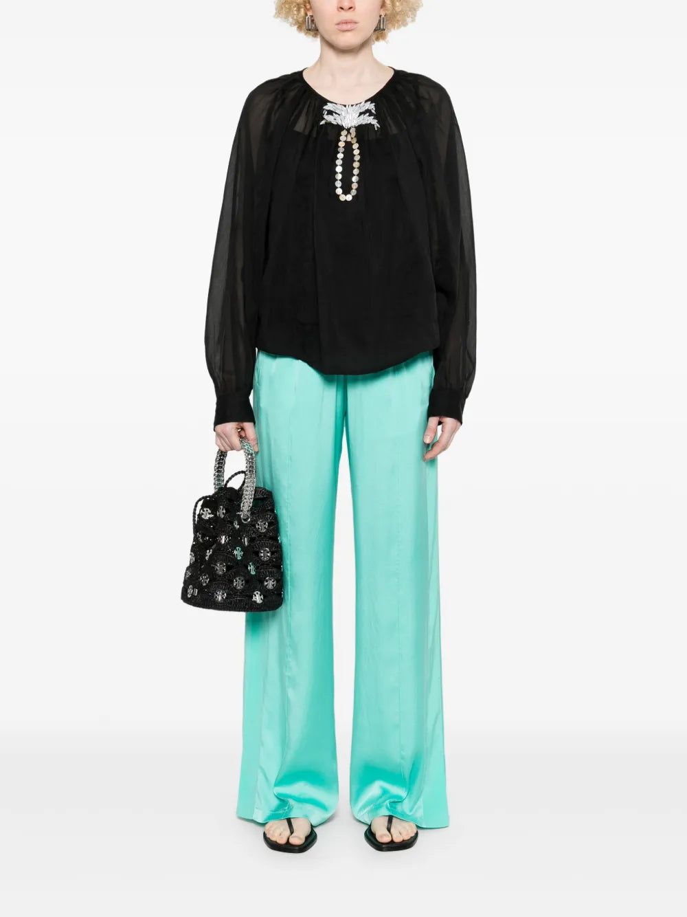 Bead-Embellished Blouse