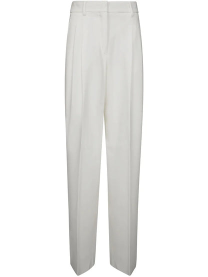 Pleated Wide-Leg Trousers