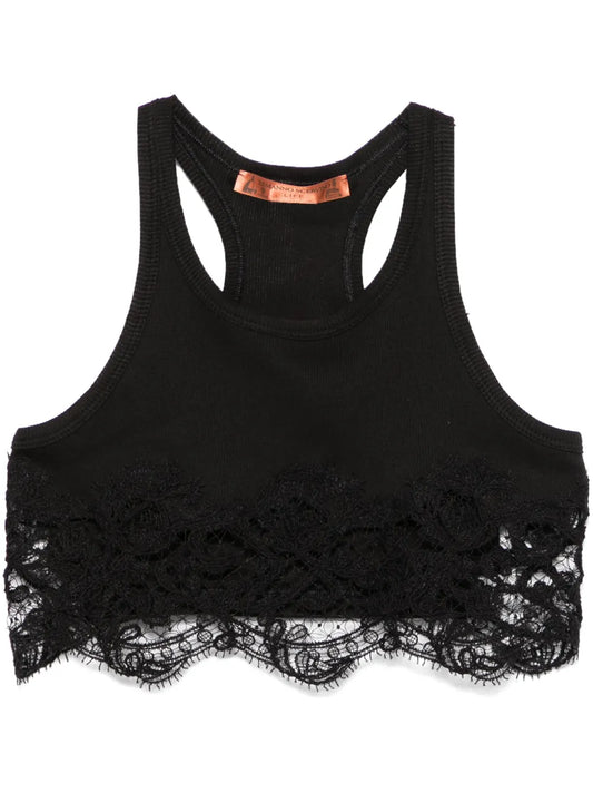 Lace-Detail Crop Top
