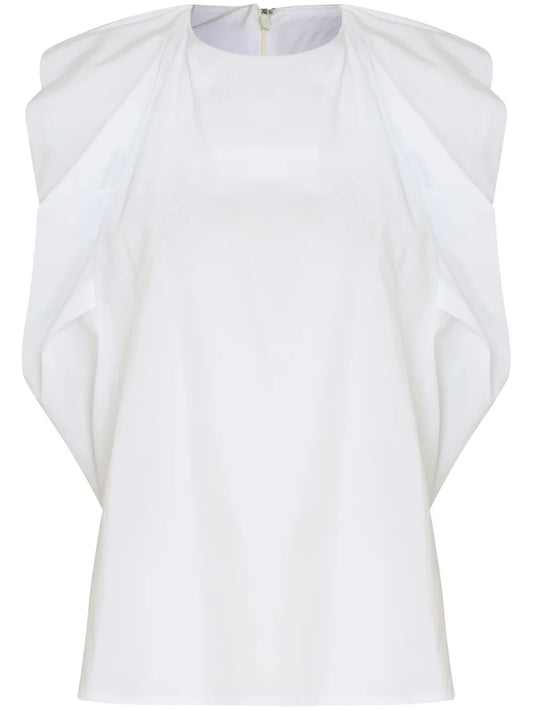 Pleated Sleeveless Blouse