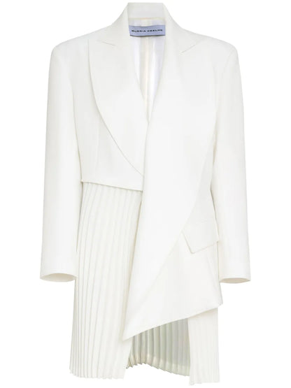 Pleated-Layer Blazer