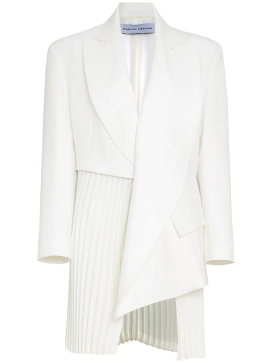 Pleated-Layer Blazer