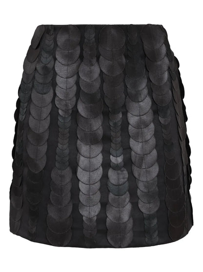 Circular-Appliqué Mini Skirt