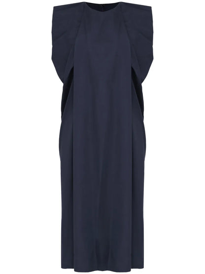 Gathered-Detailed Midi Dress