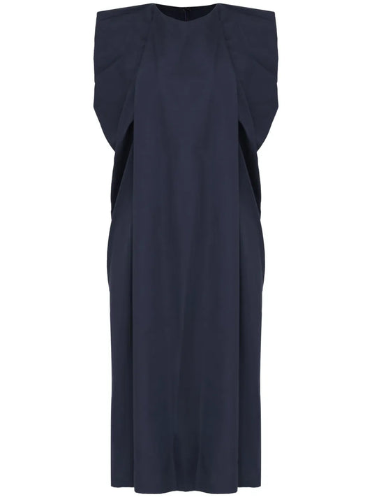 Gathered-Detailed Midi Dress