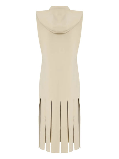 Hooded Fringed Mini Dress